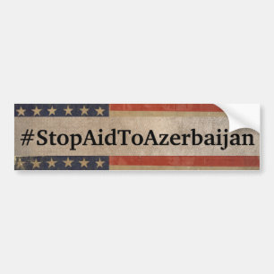 Adesivo Para Carro #StopAidToAzerbaijão Bumper Sticker