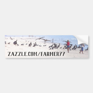 Adesivo Para Carro Store Address Beach Pelican Birds Bumper Sticker