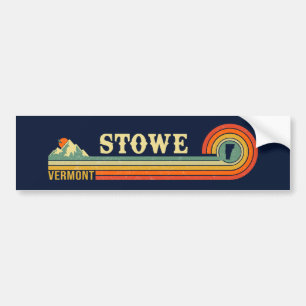Adesivo Para Carro Stowe Mountain Vermont Retro Sunset Ski Souvenir