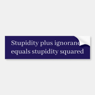 Adesivo Para Carro Stupidity and ignorance quote