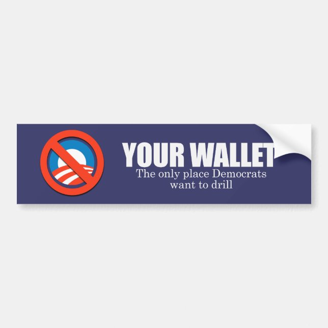 Adesivo Para Carro Sua carteira Bumpersticker (Frente)