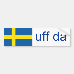 Adesivo Para Carro Sueco engraçado da suecia de Uff a Dinamarca