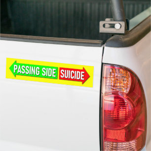 Adesivo Para Carro Suicídio Lateral A Ultrapassar O Tráfego Direto