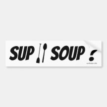 SUP ou sopa? Autocolante no vidro traseiro
