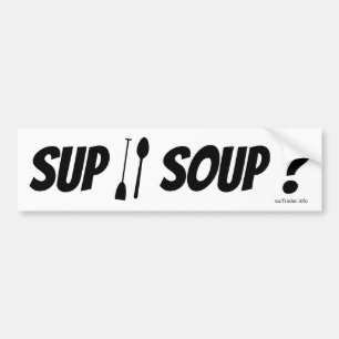 Adesivo Para Carro SUP ou sopa? Autocolante no vidro traseiro