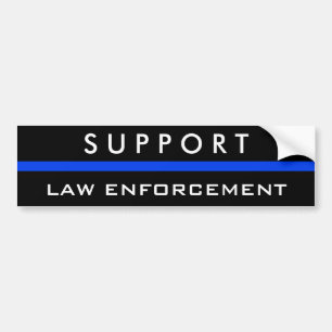 Adesivo Para Carro SUPPORT LAW ENFORCEMENT Bumper Sticker