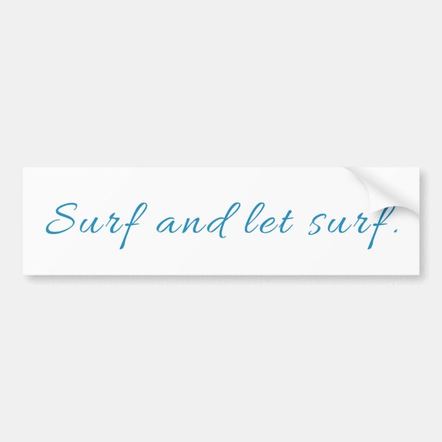 Adesivo Para Carro Surf e deixar Surf (Frente)