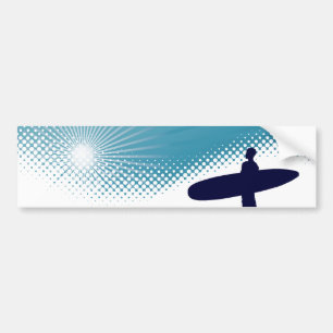 Adesivo Para Carro surfando ao sol