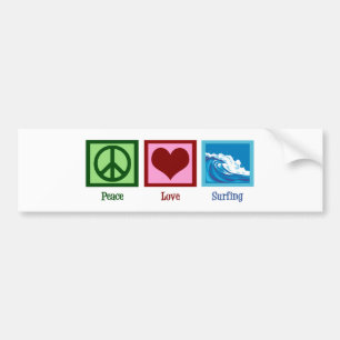 Adesivo Para Carro Surfar do amor da paz