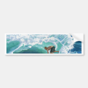 Adesivo Para Carro Surfista de Skimboard