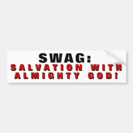 Adesivo Para Carro Swag é Salvação Com DEUS