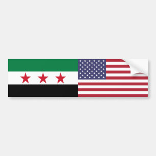 Adesivo Para Carro Syria e de bandeira dos E.U. etiqueta