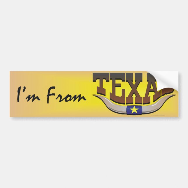 Adesivo Para Carro T eu sou de Texas (Frente)