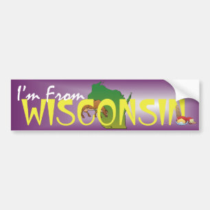 Adesivo Para Carro T eu sou de Wisconsin