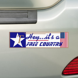 Adesivo Para Carro T is for Trump Hey It's a free country