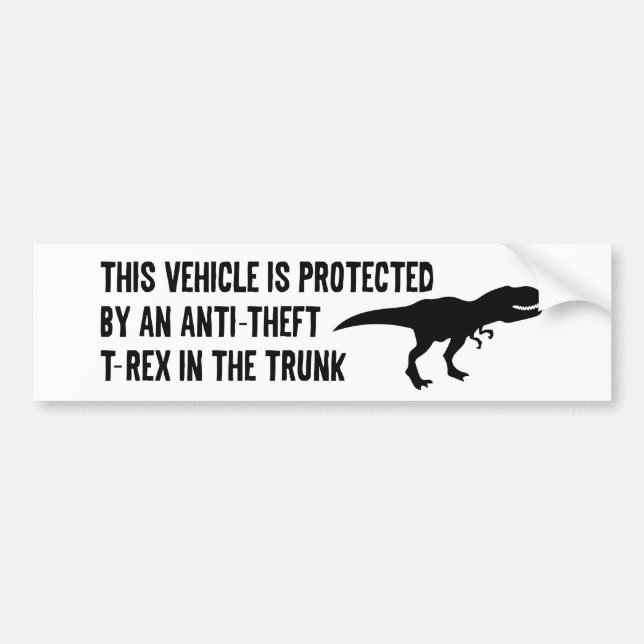 Adesivo Para Carro T-Rex antirroubo (Frente)