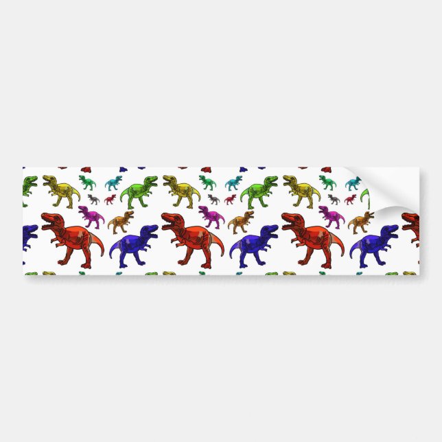 Adesivo Para Carro T-Rex Colorido (Frente)