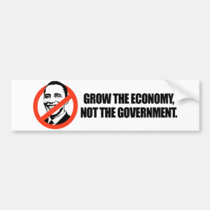 Adesivo Para Carro T-shirt de Anti-Obama - cresça a economia