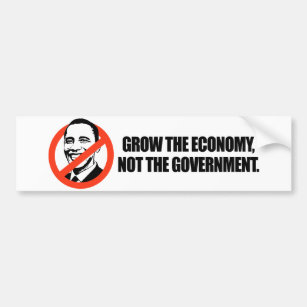 Adesivo Para Carro T-shirt de Anti-Obama - cresça a economia