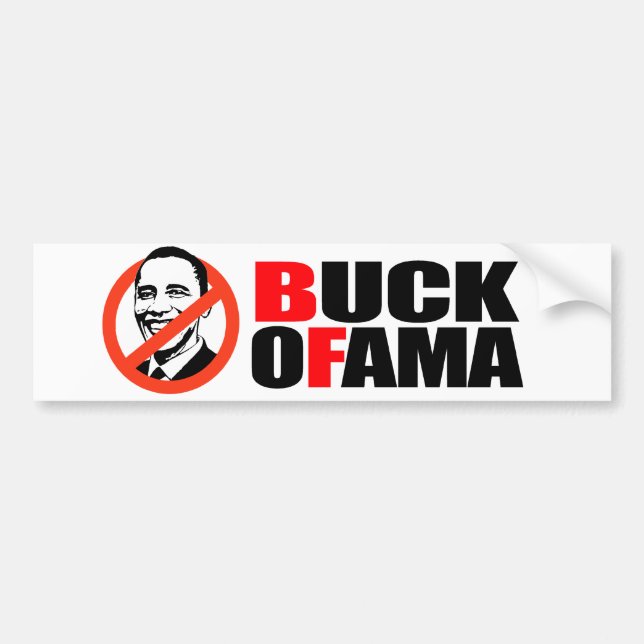 Adesivo Para Carro T-shirt de Anti-Obama - fanfarrão Ofama (Frente)
