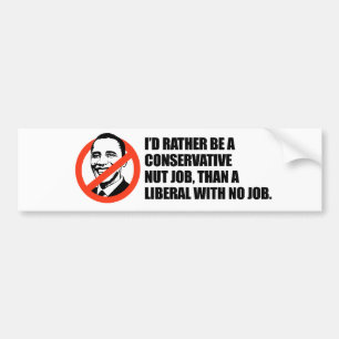 Adesivo Para Carro T-shirt de Anti-Obama - trabalho da porca ou