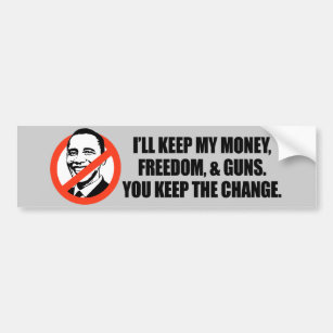 Adesivo Para Carro T-shirt de Anti-Obama - você mantem a mudança
