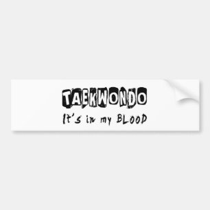 Adesivo Para Carro Taekwondo está em meu sangue