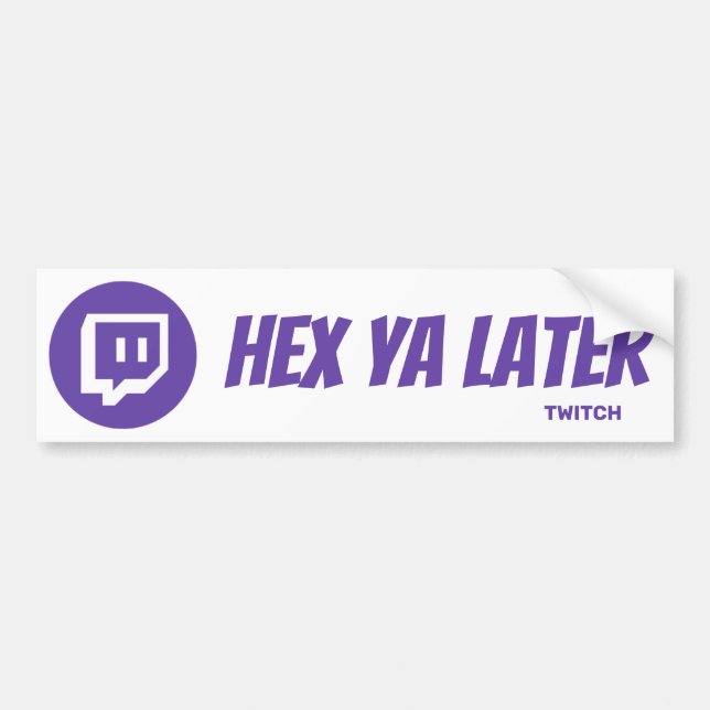 Adesivo Para Carro Tag do Twitch (Frente)