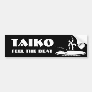 Adesivo Para Carro Taiko - sinta a batida - autocolante no vidro
