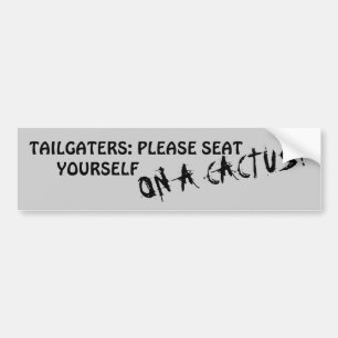 Adesivo Para Carro Tailgaters: Assente-se por favor em um cacto