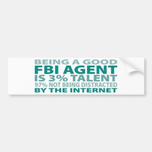 Adesivo Para Carro Talento do agente do FBI 3%