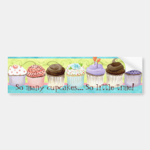 Adesivo Para Carro Tão muitos cupcakes, tão pouca hora! Arte do