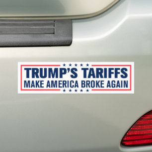Adesivo Para Carro Tarifas Trump Fazem A América Quebrar Novamente