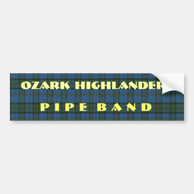 Adesivo Para Carro Tartan e texto da banda (Frente)