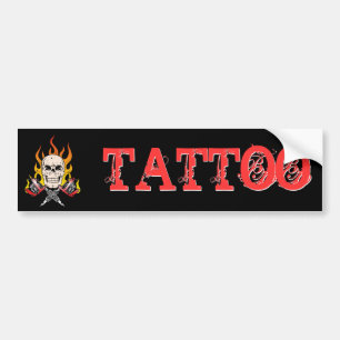 Adesivo Para Carro Tatuagem flamejante do crânio 318