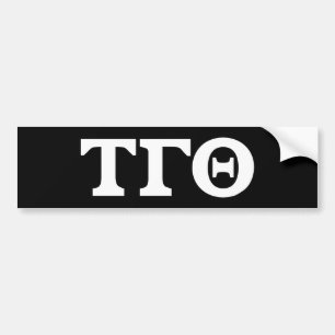 Adesivo Para Carro Tau Gamma Theta Bumper Sticker - Letras Brancas