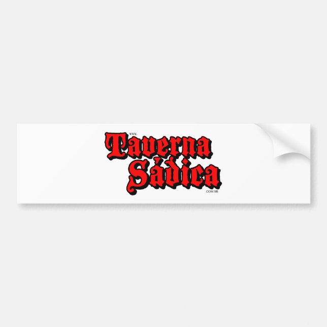 Adesivo Para Carro Taverna Sádica (Frente)