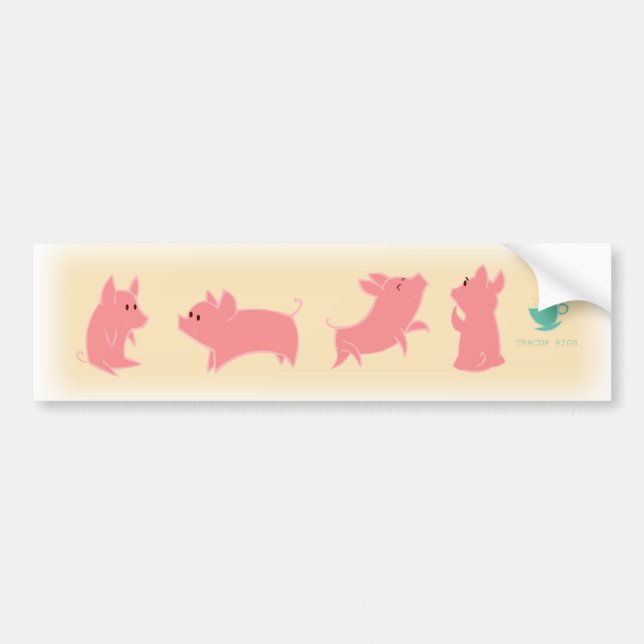 Adesivo Para Carro Teacup Piggies (Frente)