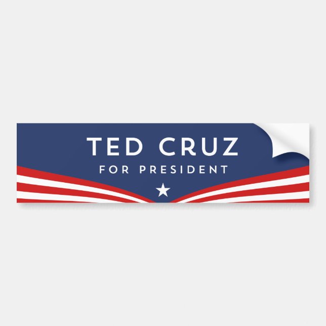 Adesivo Para Carro Ted Cruz para o presidente (Frente)