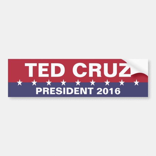 Adesivo Para Carro TED CRUZ para Presidente 2016 (Frente)