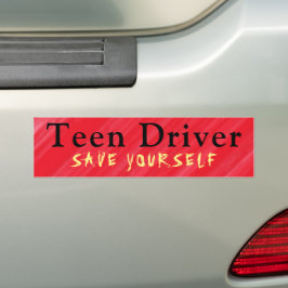 Adesivo Para Carro Teen Driver Salve-Se Humoricamente
