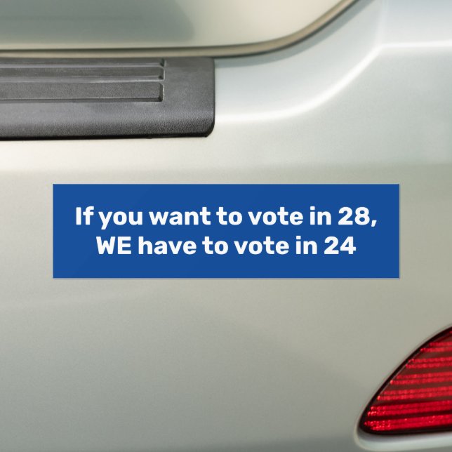Adesivo Para Carro Temos de votar em 24 (No carro)
