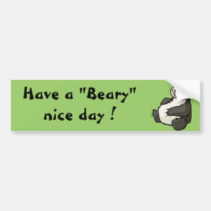 Adesivo Para Carro Tenha um dia agradável beary