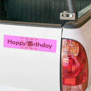 Adesivo Para Carro Tenha um feliz aniversário maravilhoso e adorável