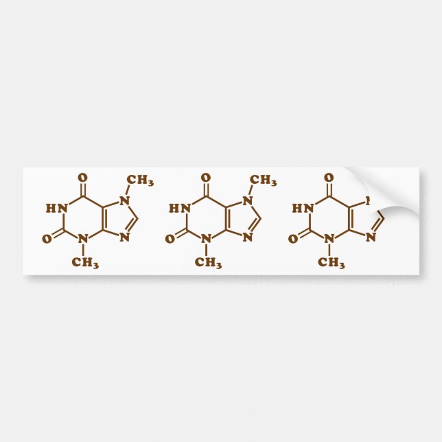 Adesivo Para Carro Teobromina - Teobromina - Fórmula Química Molecula (Frente)