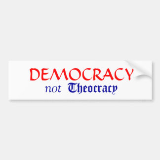 Adesivo Para Carro Teocracia da democracia não
