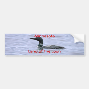 Adesivo Para Carro Terra de Minnesota do mergulhão-do-norte