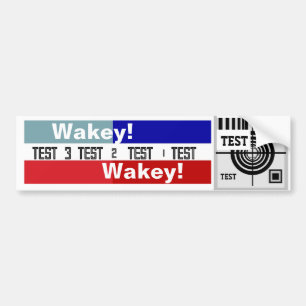 Adesivo Para Carro Teste o padrão Wakey Wakey Car Magnet