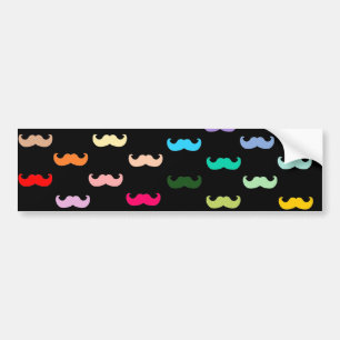 Adesivo Para Carro Teste padrão colorido do bigode do arco-íris no