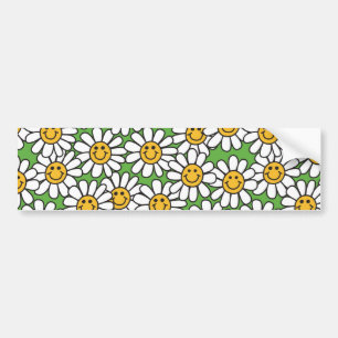Adesivo Para Carro Teste padrão de flores da margarida